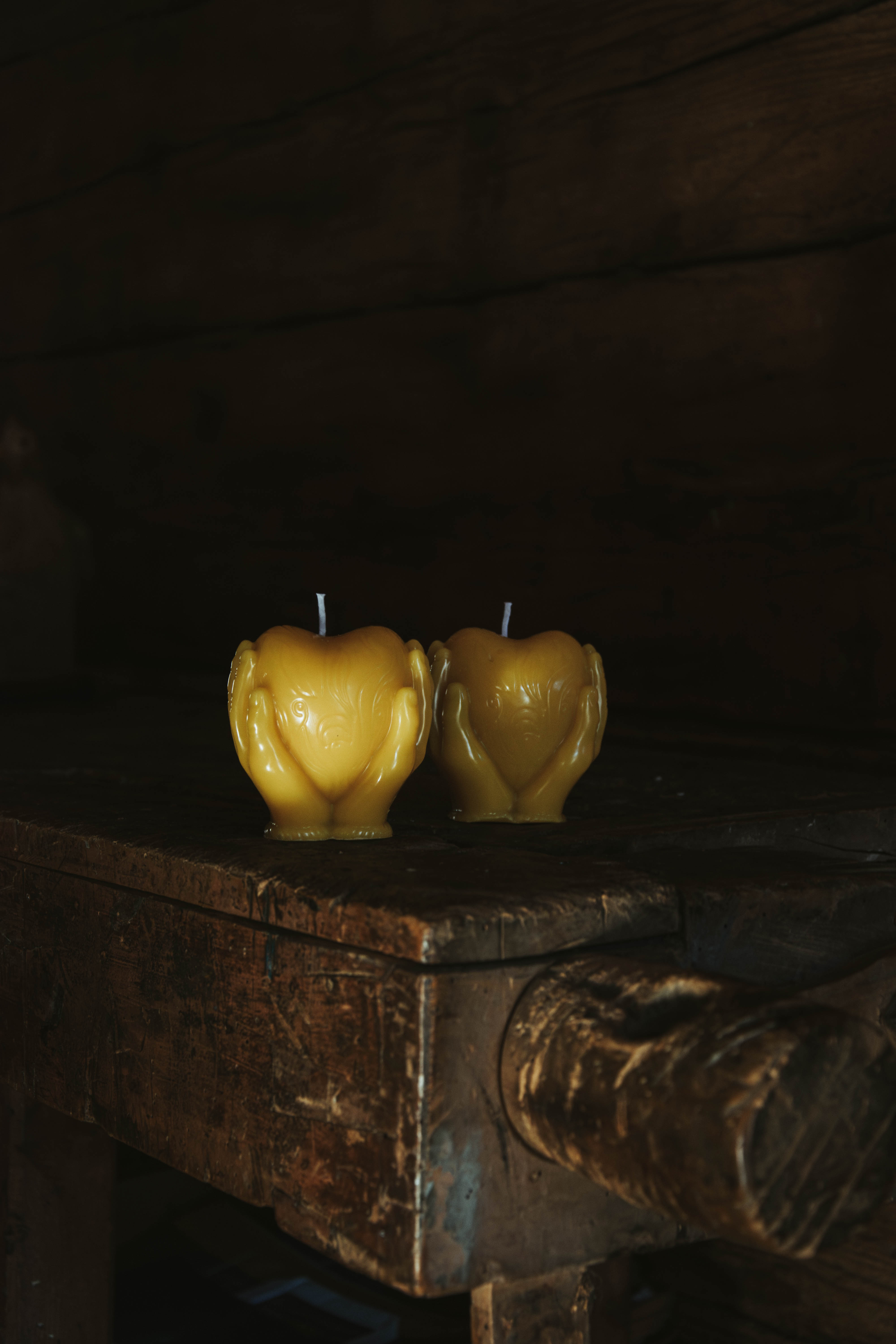 Bienenwachskerze Herz